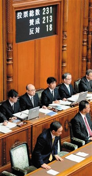 27日，日本國會參議院公布新建“國家安全保障會議”法案投票結(jié)果。