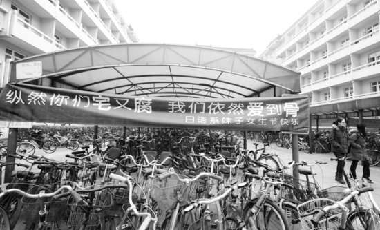 高校女生節(jié)男生送?！胺?清華北大出奇招(圖)