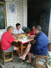 掃水掃不及，胥家鎮(zhèn)柏河村的居民干脆打起了麻將。
