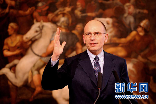  2月13日，意大利政府總理恩里科·萊塔宣布辭職。