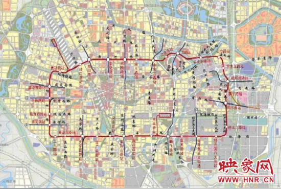鄭州地鐵5號線線路圖。