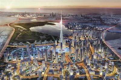 迪拜計劃修建的觀光塔示意圖。