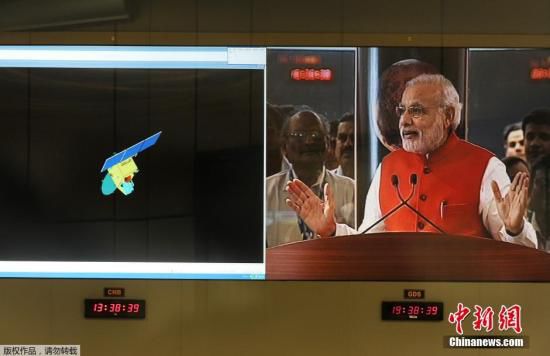 當?shù)貢r間9月24日，經(jīng)過近300天的航行，印度“曼加里安”號火星探測器成為了抵達火星的首個亞洲國家的