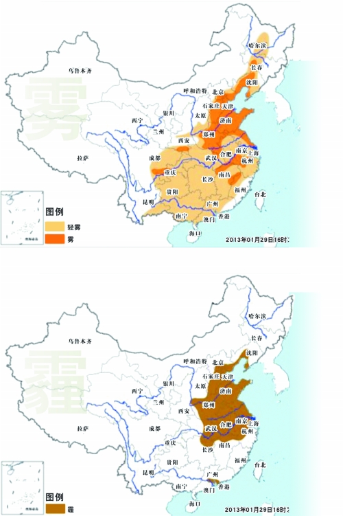 北京、天津、石家莊等屬?lài)?yán)重污染，鄭州、武漢等屬重度污染